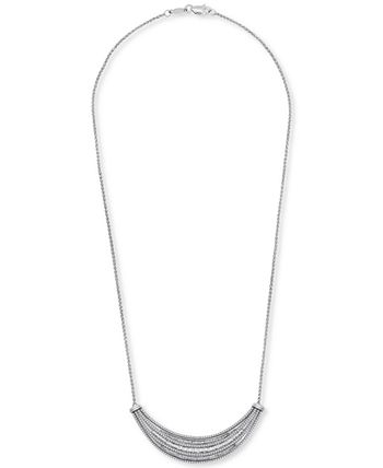 Wrapped in Love - Diamond Multi-Row 18" Collar Necklace (1-1/2 ct. t.w.) in Sterling Silver