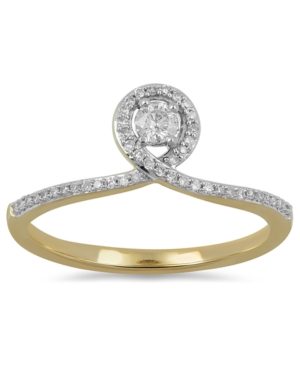 image of Diamond Loop Statement Ring (1/4 ct. t.w.) in 10k Gold