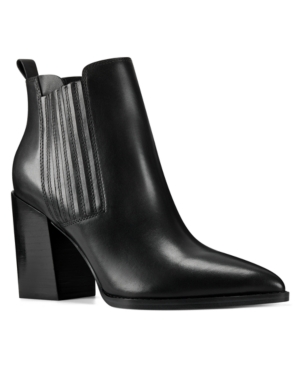 NINE WEST WOMEN'S MEDIUM BEATA BLOCK HEEL ANKLE BOOTIES WOMEN'S SHOES