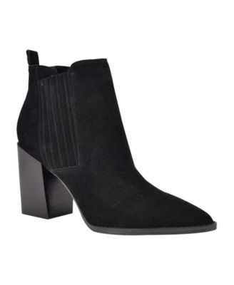 macy's black suede booties