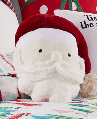 Holly Jolly Santa Figure Decorative Pillow, 13" x 14"