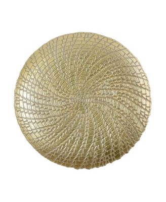 Rufolo Glass Gold Crocodile Service Plate/Charger