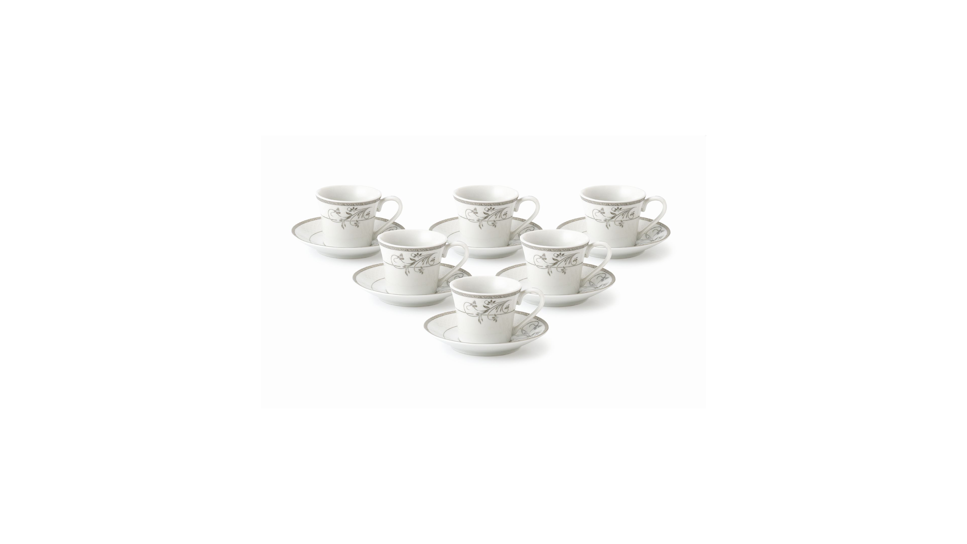 Lorren Home Trends 12-pc Espresso Cup & Saucer Set, Service for 6
