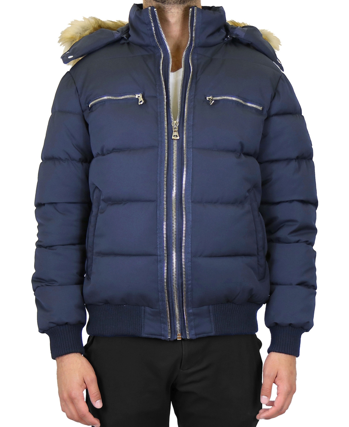 Galaxy By Harvic Men's Heavyweight Jacket With Detachable Faux Fur Hood