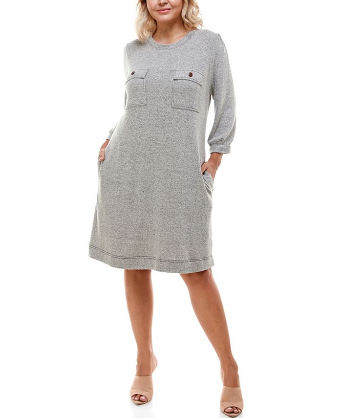 Monteau Trendy Plus Size Sweater Dress - Macy's