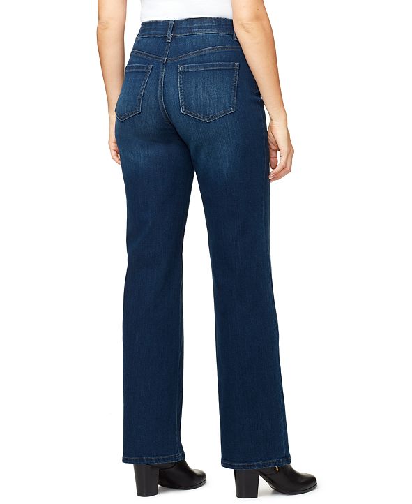 Gloria Vanderbilt Petite High-Rise Relaxed Straight-Leg Jeans, in ...
