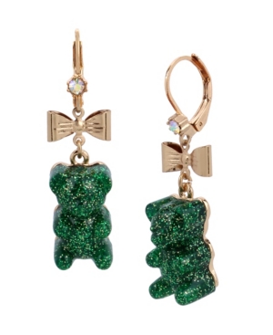 image of Betsey Johnson Festive Gummy Bear Drop Earrings