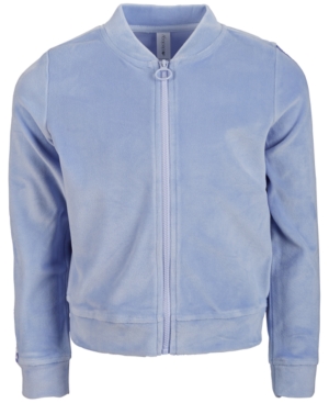 image of Ideology Little Girls Velour Bomber Jacket, Created for Macy-s
