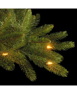 National Tree 7.5' "Feel Real" Grande Fir Medium Hinged Tree with 750 Clear Lights