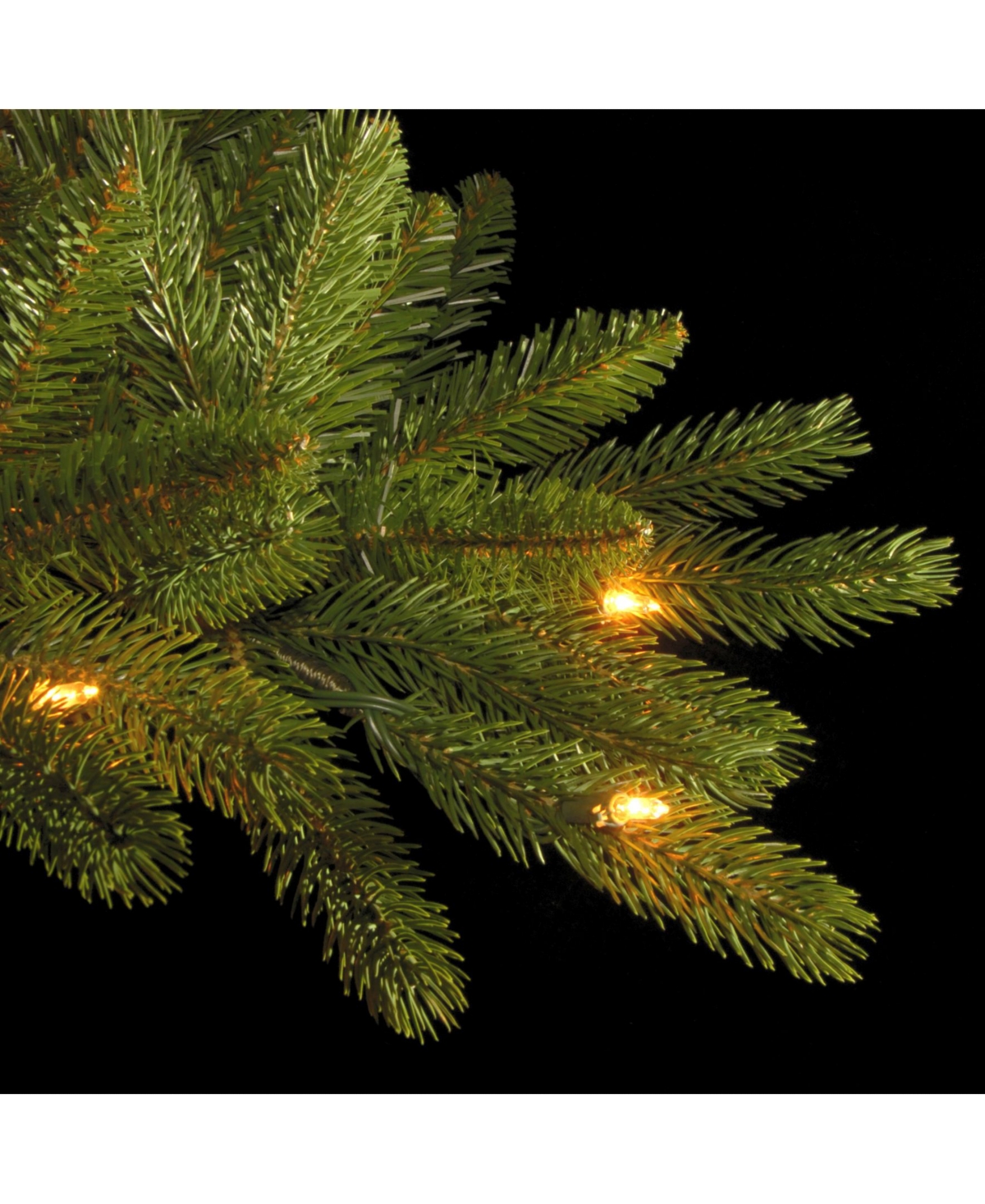 National Tree 7.5' "Feel Real" Grande Fir Medium Hinged Tree with 750 Clear Lights