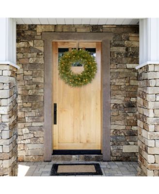 National Tree Company National Tree 24" North Valley Spruce Wreath with 50 Battery Operated Dual LED Lights