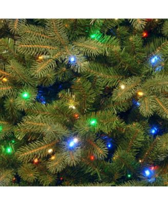 National Tree 7.5' "Feel Real" Down Swept Douglas Fir Hinged Tree with LED Lights