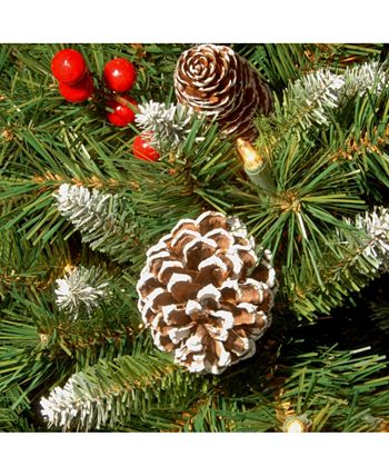 National Tree Company - National Tree 36" Frosted Berry Teardrop with Battery Operated Warm White LED Lights