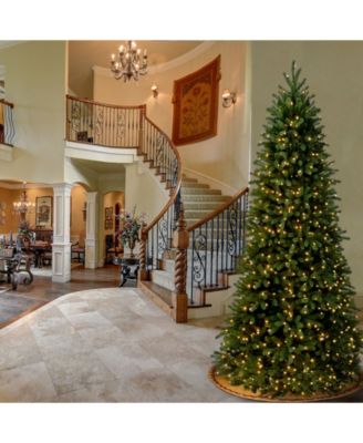 National Tree Company National Tree 9' "Feel Real" Jersey Fraser Fir Slim Hinged Tree with 1000 Clear Lights