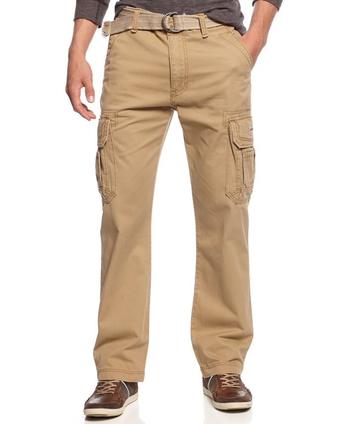 UNIONBAY Men's Survivor Belted Cargo Pants - Macy's