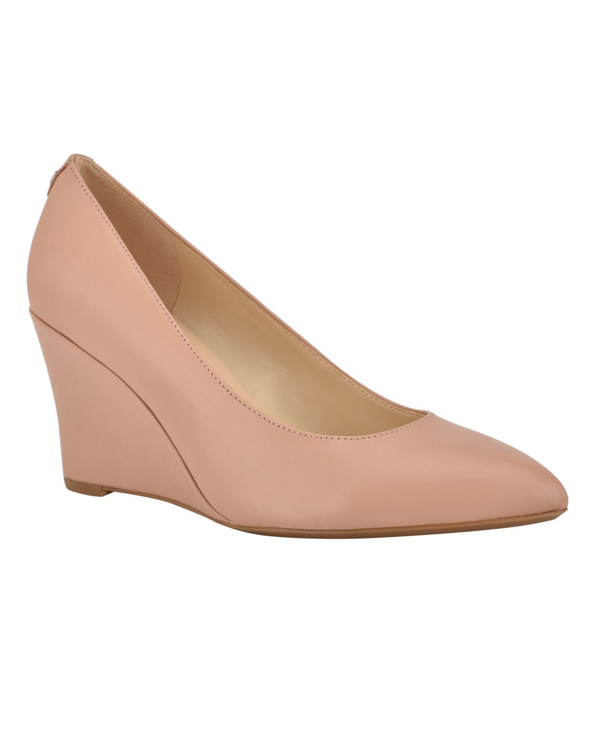 Women's Cal 9x9 Slip-On Wedge Pumps - Nude Leather