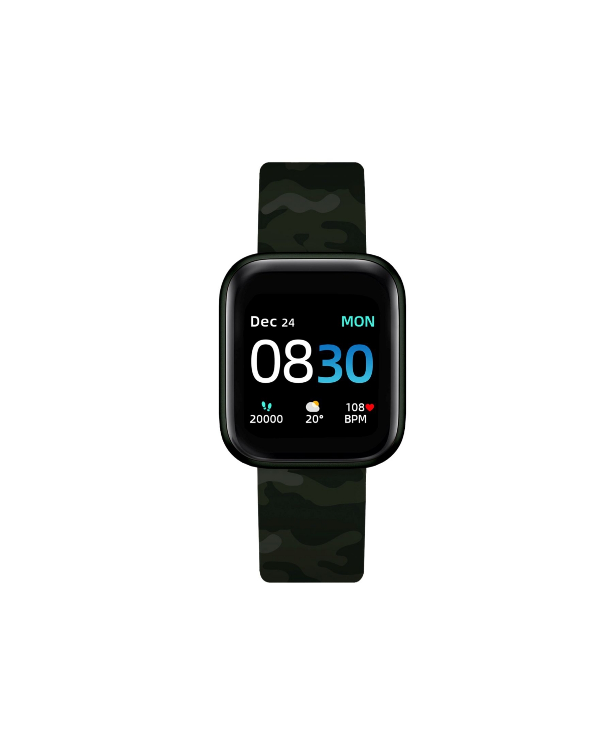 Air 3 Unisex Heart Rate Green Camouflage Strap Smart Watch 44mm - Green Camouflage