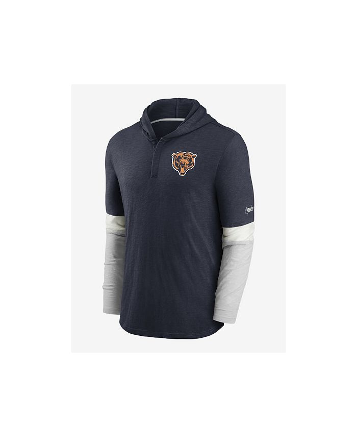 Nike - Chicago Bears Men's Historic Long Sleeve Hooded Henley Shirt
