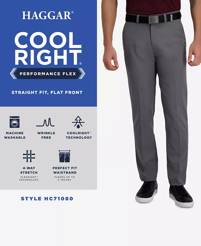 Cool Right Performance Flex Straight Fit Flat Front Pant - thumbnail 5