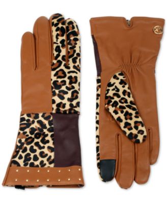 Michael Kors - Cheetah Patchwork Gloves