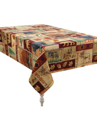 Laural Home Lodge Collage Tablecloth - 70