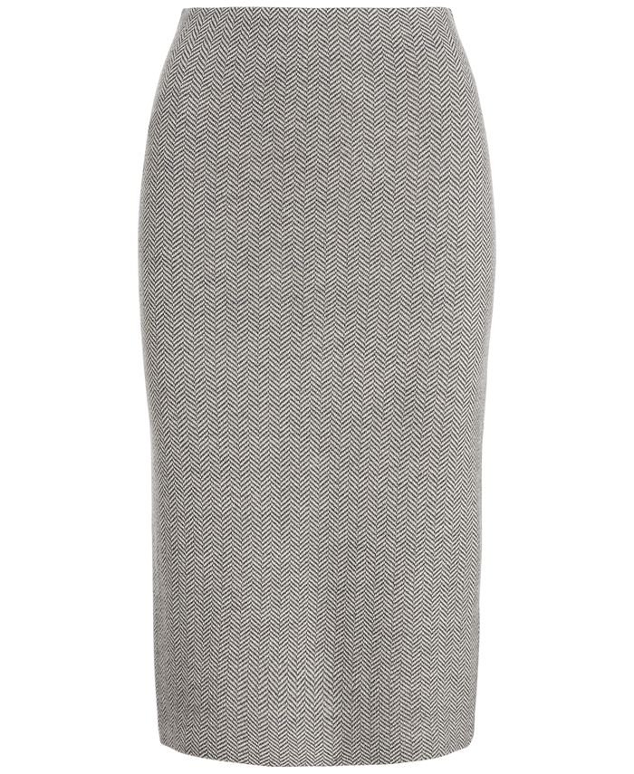 Lauren Ralph Lauren Straight Double-Knit Cotton Skirt - Macy's