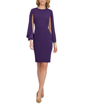 Calvin Klein - Cape-Sleeve Sheath Dress
