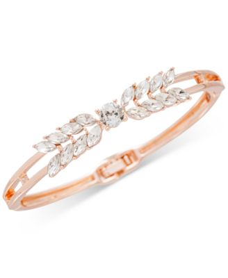 Charter Club - Rose Gold-Tone Crystal Hinge Bracelet