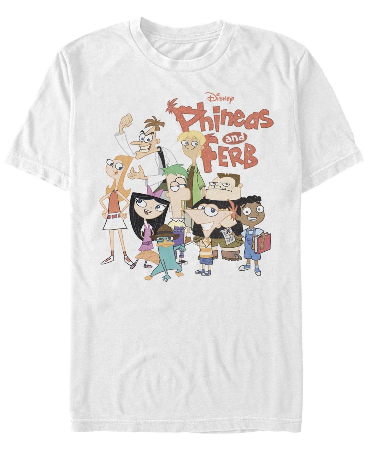 Мужская футболка Fifth Sun Phineas and Ferb The Group Short Sleeve, цвет: Белый — фото 1