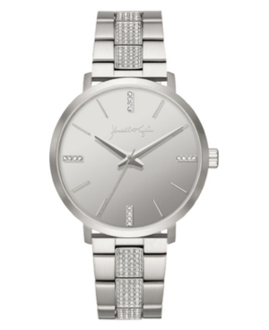 image of Women-s Kendall + Kylie Silver Tone Crystal Stainless Steel Strap Analog Watch 40mm