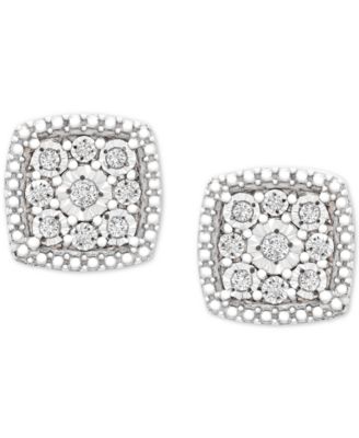 four prong diamond earrings