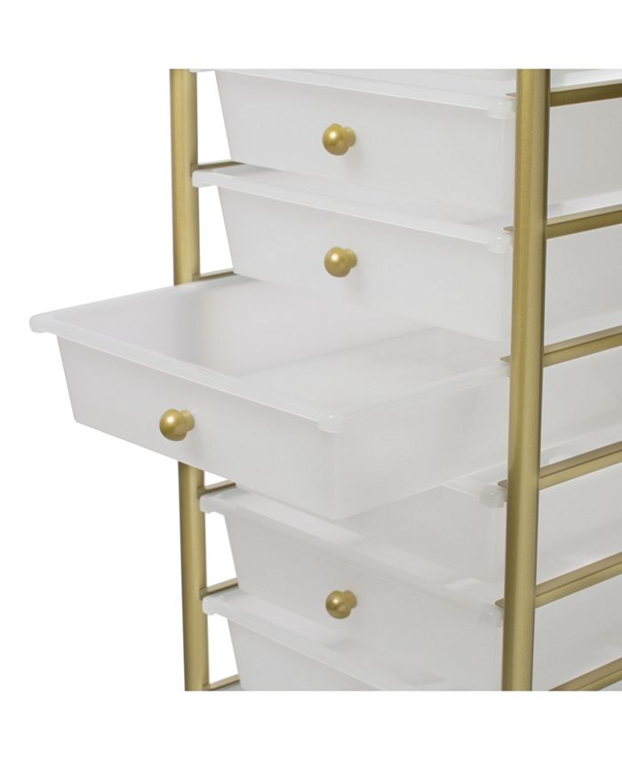Honey Can Do 10Drawer Rolling Storage Cart With Plastic Drawers Macy's