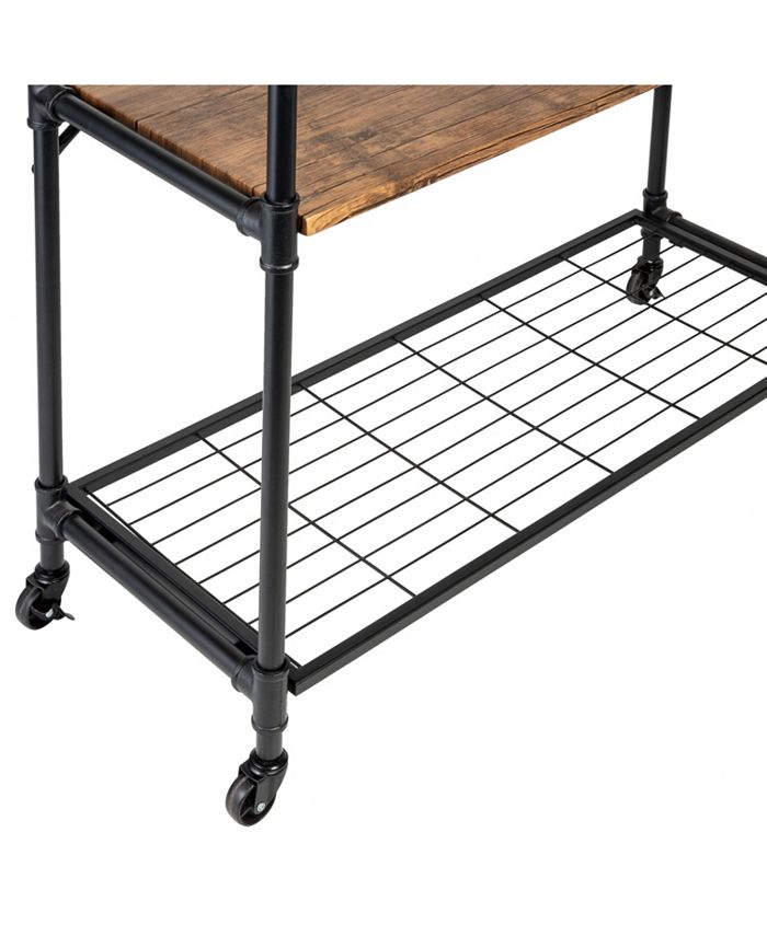 Honey Can Do 4Tier Industrial Rolling Bookshelf Macy's