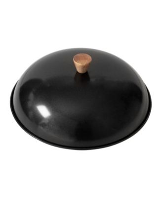 Classic Series Uncoated Carbon Steel 4-Pc. Wok Set with Lid and Birch Handles