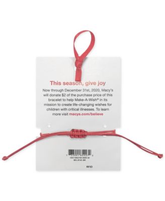 Macy's LAST CHANCE! Make-A-Wish Believe Slider Bracelet
