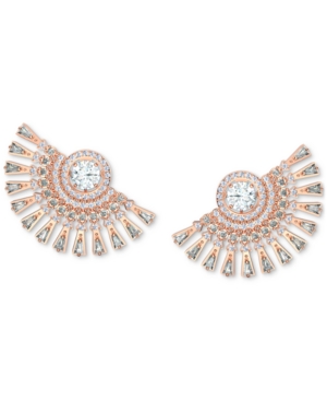 image of Swarovski Rose Gold-Tone Crystal Statement Earrings