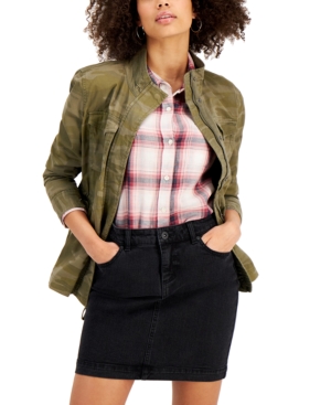 Style & Co Camouflage Utility Jacket Created for Macy's