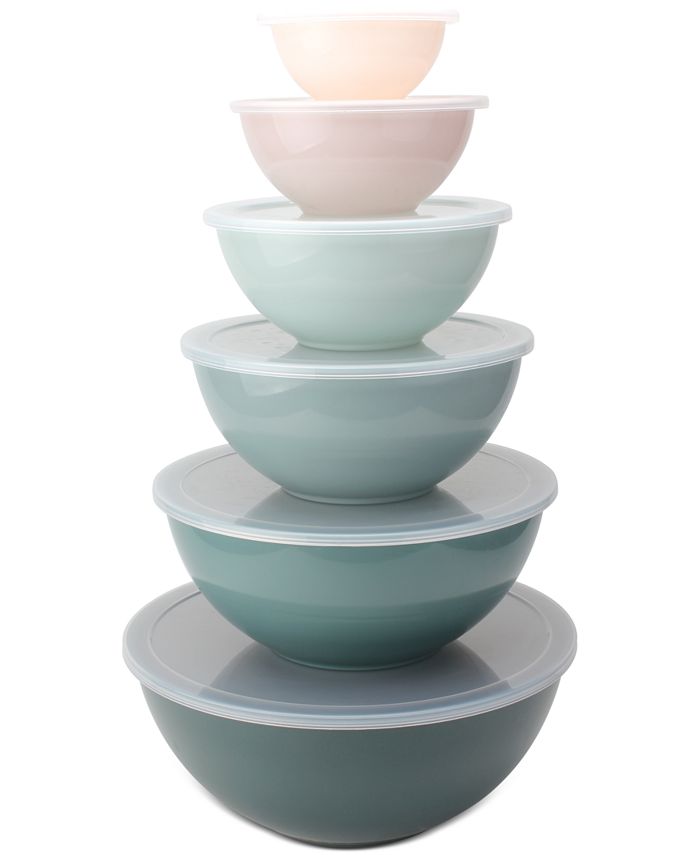 Enchante Cook With Color 12-Pc. Mixing Bowl Set with Lids - Macy's