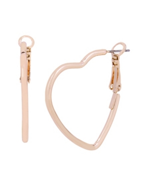 image of Heart Hoop Earrings