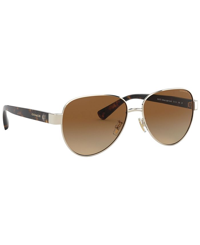 COACH Women's Polarized Sunglasses, HC7111 57 L1128 - Macy's