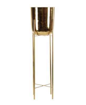 by Cosmopolitan Set of 2 Gold Metal Glam Planter, 39", 46"