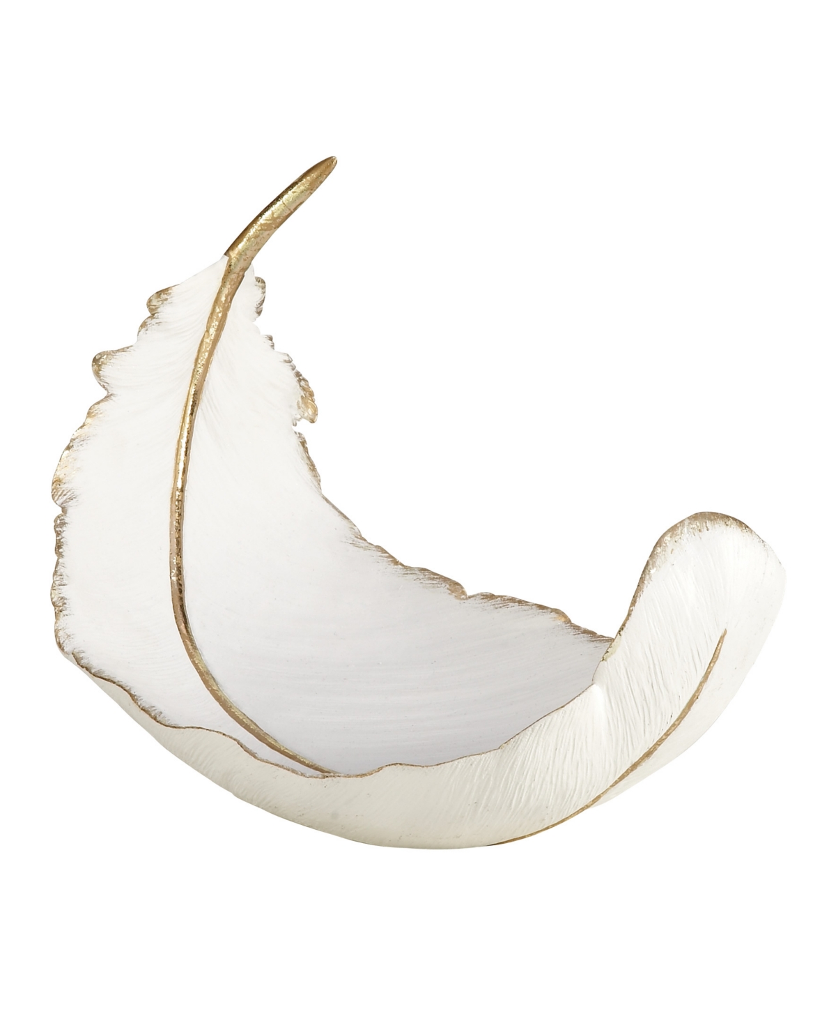 CosmoLiving by CosmopolitanResin Glam Decorative Bowl, 8 x 13 x 8 - White