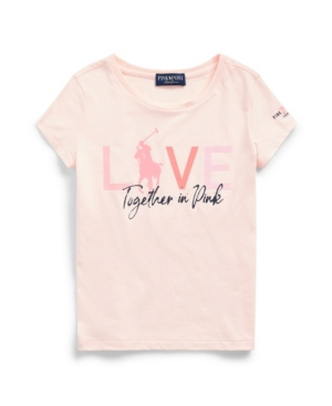 image of Big Girls Pink Pony Jersey Tee