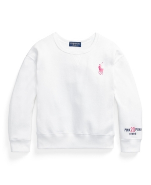 Polo Ralph Lauren Big Girls Pink Pony Fleece Sweatshirt