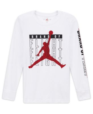 Big Boys Jumpman Flight Logo Long Sleeve T shirt