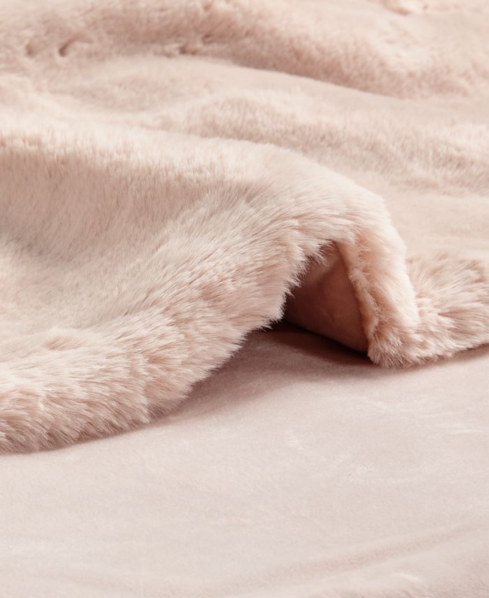 Martha Stewart Collection Faux Fur Throw, Created for Macy's & Reviews