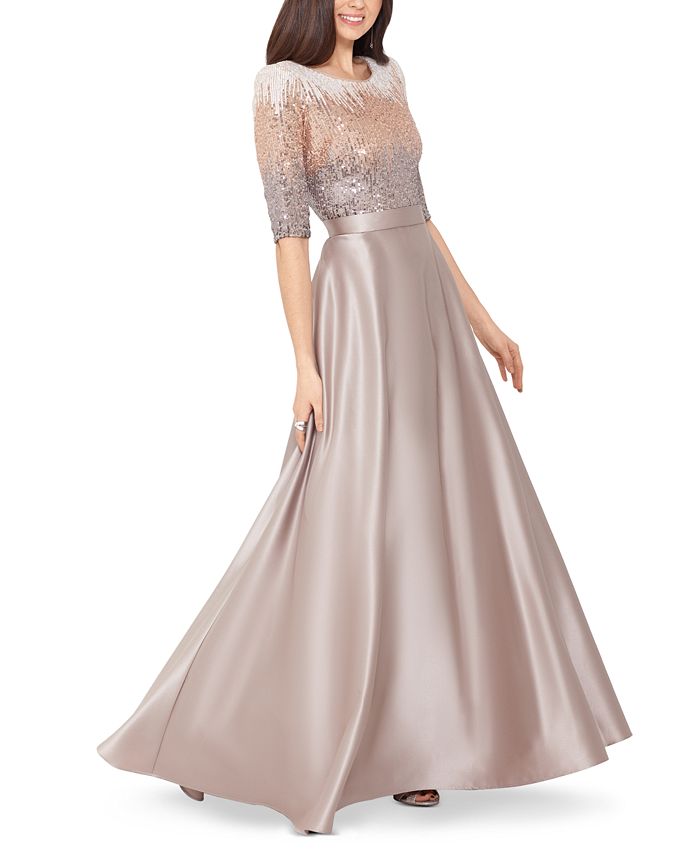 her lip to Embellished Satin Long Dress www.technopompe.pt