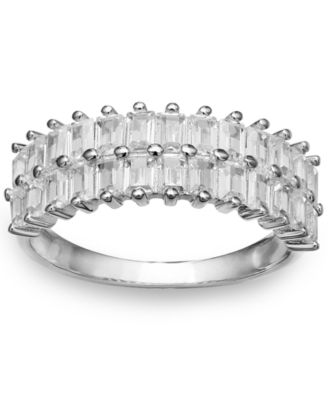 Giani Bernini - Cubic Zirconia Baguette Statement Ring in Sterling Silver