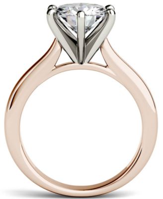 Moissanite Solitaire Engagement Ring 1-9/10 ct. t.w. Diamond Equivalent in 14k White, Yellow or Rose Gold