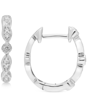 image of Diamond Hoop Earrings (1/10 ct. t.w.) in Sterling Silver
